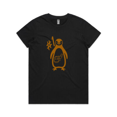 #1 Penguin Hockey Gold on Black Thumbnail